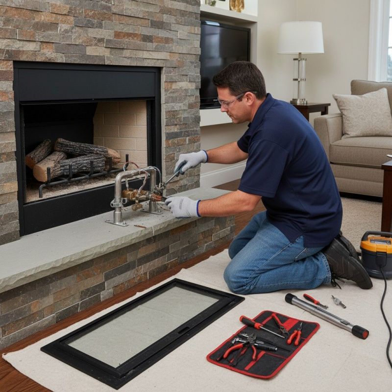 Brick Fireplace Installation